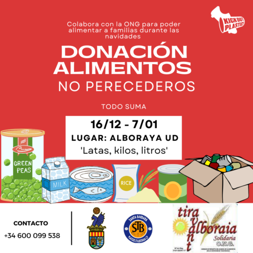 Más de 100 kilos de comida donados a una ONG de Valencia