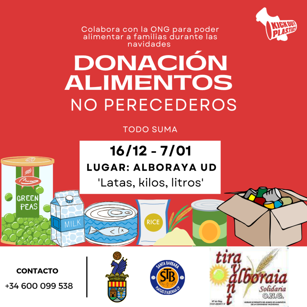 Más de 100 kilos de comida donados a una ONG de Valencia